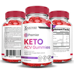All sides of Premier Keto ACV Gummies 1000MG