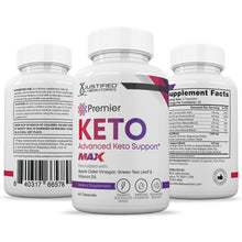 Afbeelding in Gallery-weergave laden, All sides of bottle of the Premier Keto ACV Max Pills 1675MG