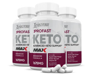 3 bottles of ProFast Keto ACV Max Pills 1675MG
