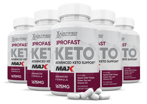 5 bottles of ProFast Keto ACV Max Pills 1675MG