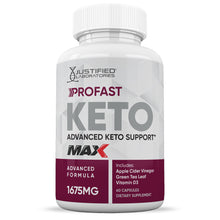 Cargar imagen en el visor de la Galería, Front facing image of ProFast Keto ACV Max Pills 1675MG