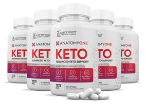 5 bottles of Anatomy One Keto ACV Pills 1275MG