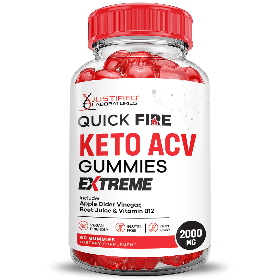 2 x Stronger Quick Fire Keto ACV Gummies Extreme 2000MG