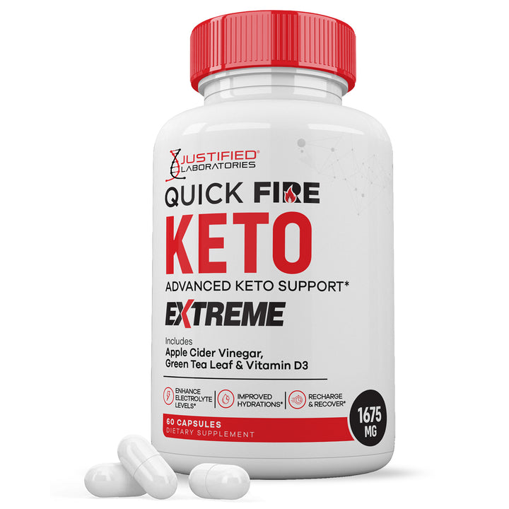 1 Bottle Quick Fire Keto ACV Extreme Pills 1675MG