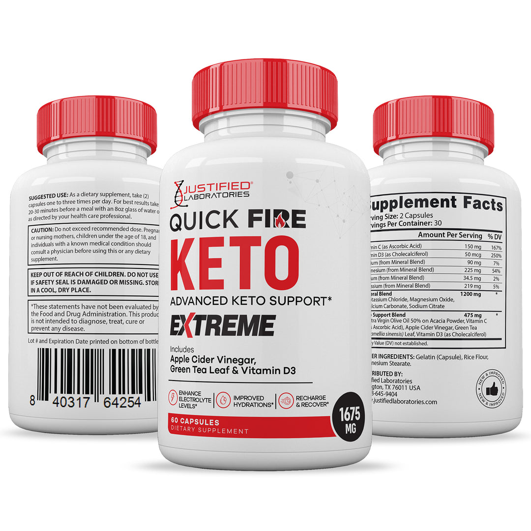 Quick Fire Keto ACV Extreme Pills 1675MG