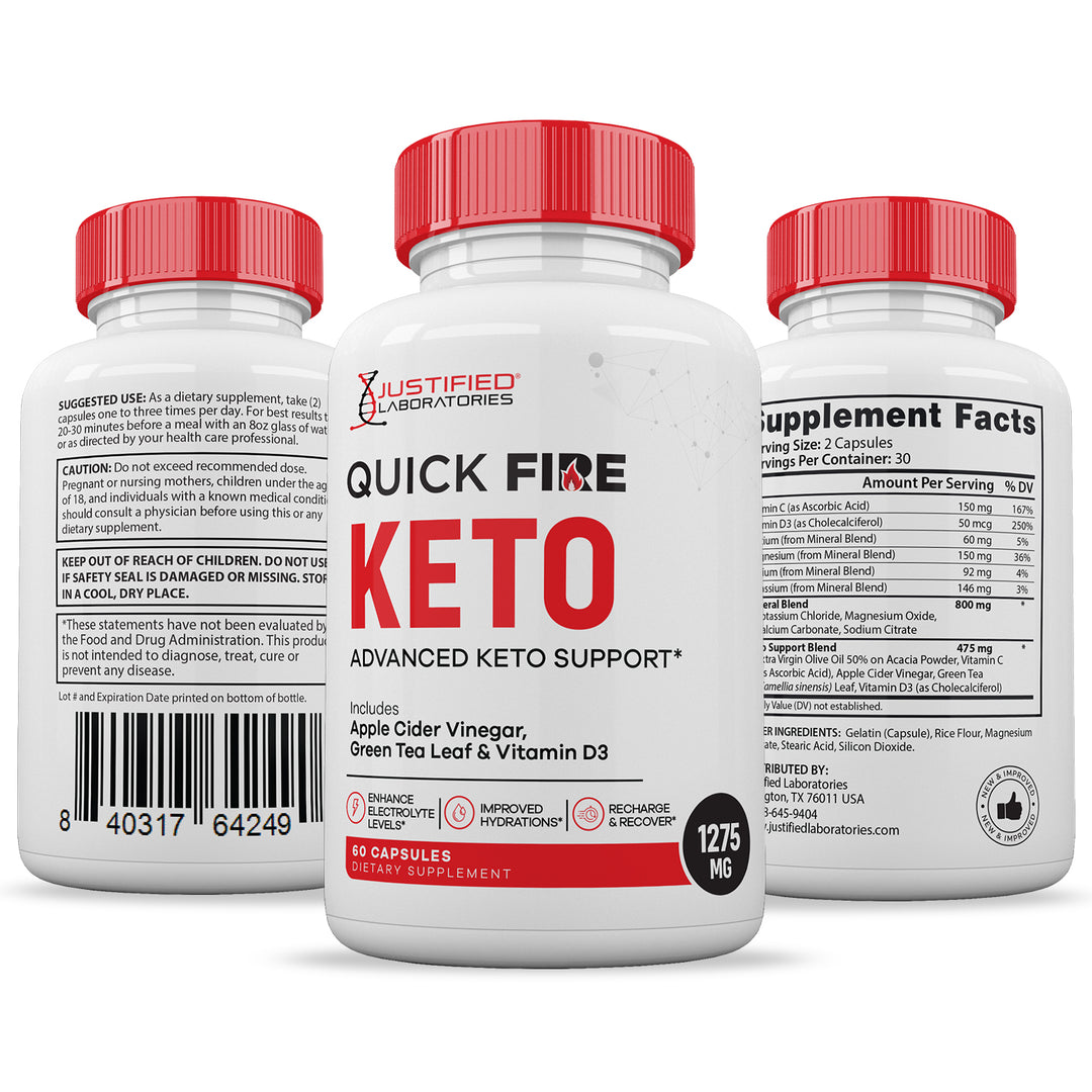 Quick Fire Keto ACV Pills 1275MG