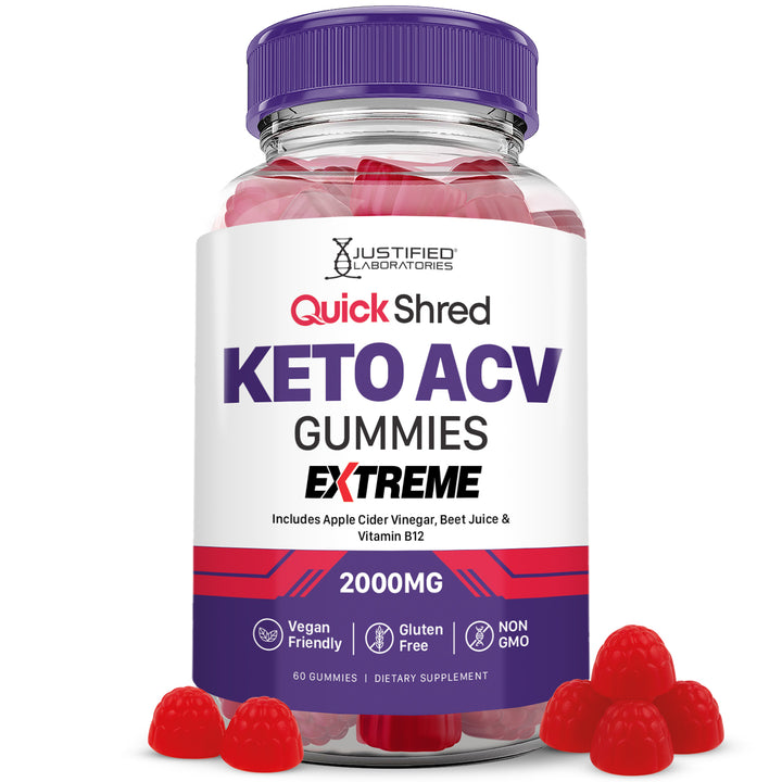 Quick Shred Keto ACV Gummies Extreme 2000mg 1 bottle