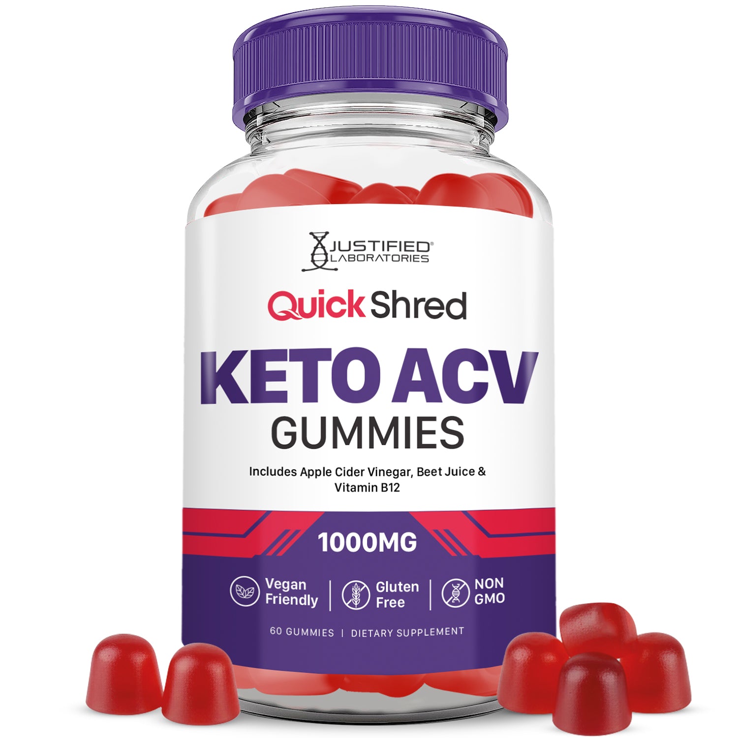 Quick Shred Keto ACV Gummies 1000MG 1 Bottle