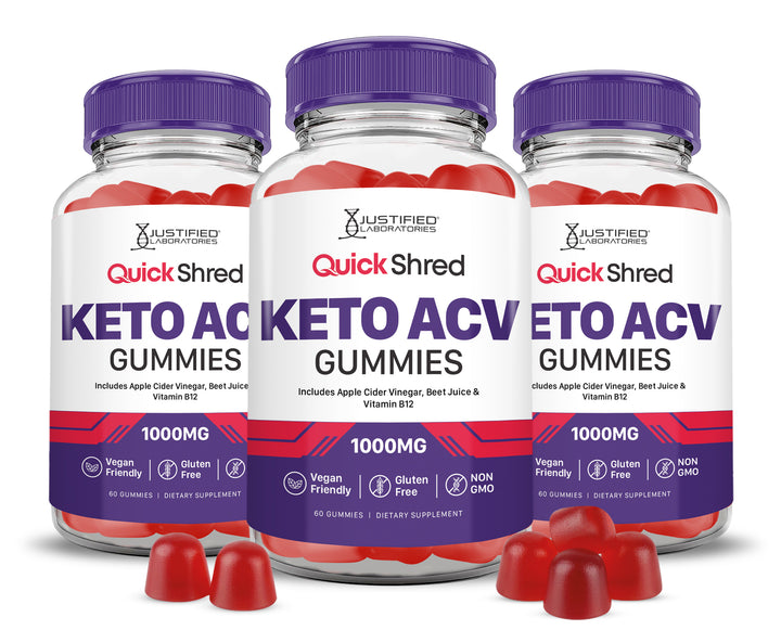Quick Shred Keto ACV Gummies 1000MG 3 Bottles