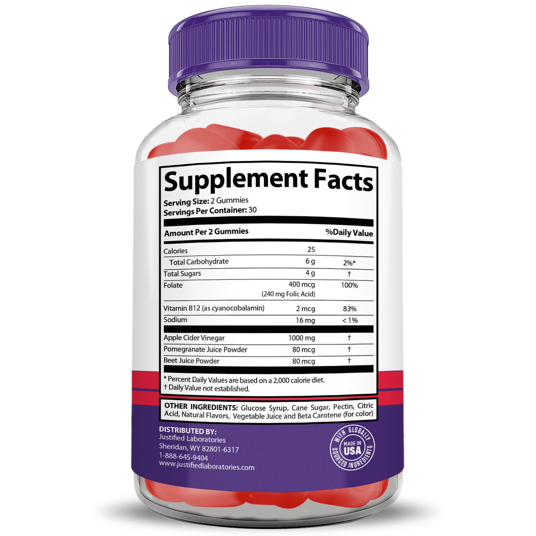 Quick Shred Keto ACV Gummies 1000MG Supplement Facts