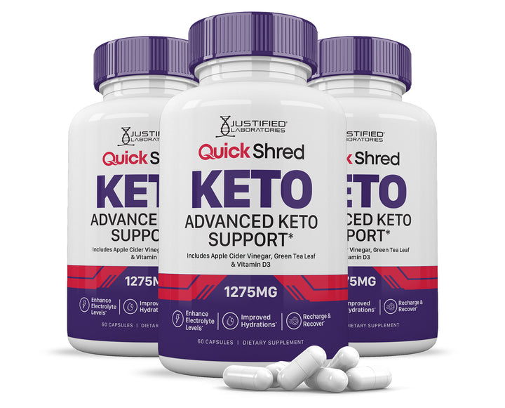 Quick Shred Keto ACV Pills 1275MG 3 bottles
