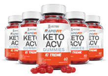 Load image into Gallery viewer, 5 bottles of 2 x Stronger RapidFit Keto ACV Gummies 2000mg