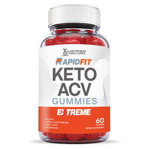 Front facing image of 2 x Stronger RapidFit Keto ACV Gummies 2000mg