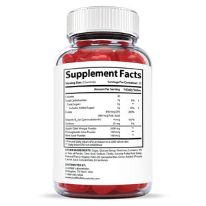 Supplement Facts of 2 x Stronger ReFit Keto ACV Gummies Extreme 2000mg