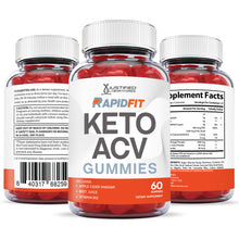 Load image into Gallery viewer, all sides of the bottle of RapidFit Keto ACV Gummies