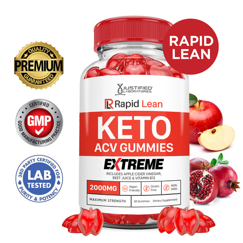 2 x Stronger Rapid Lean Keto ACV Gummies Extreme 2000mg