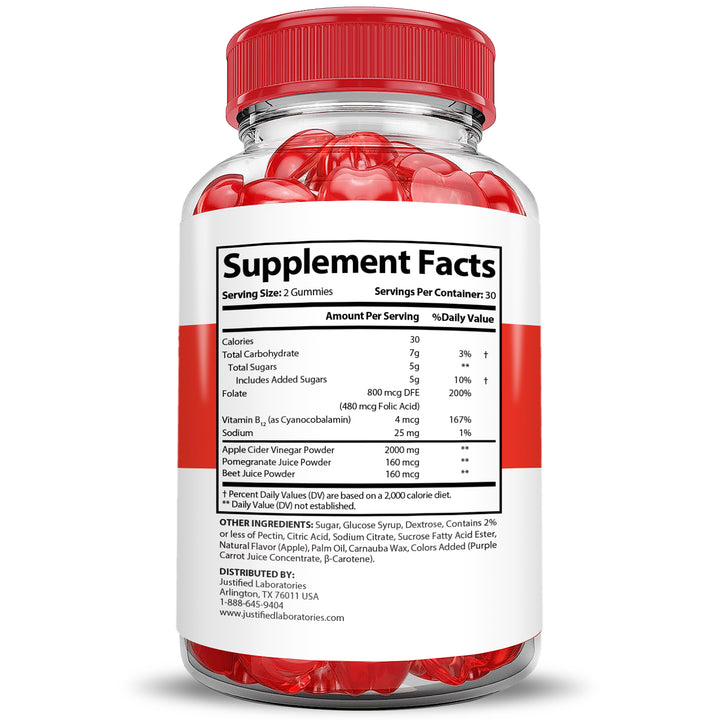 Supplement  Facts of Rapid Lean Keto ACV Gummies Extreme 2000mg
