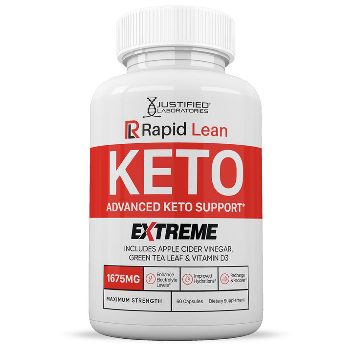 Front of Rapid Lean Keto ACV Extreme Pills 1675MG
