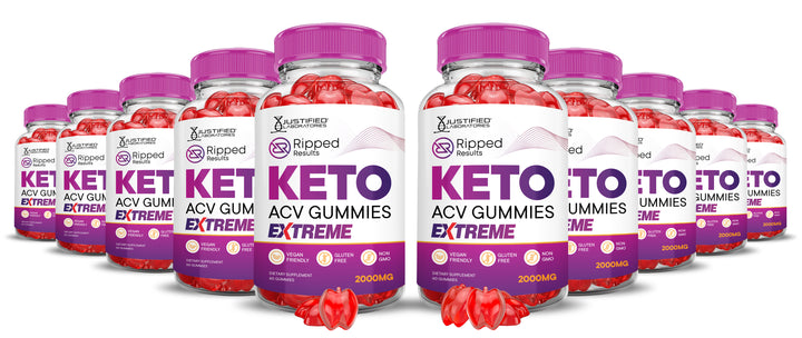 10 bottles Ripped Results Keto ACV Gummies Extreme 2000mg