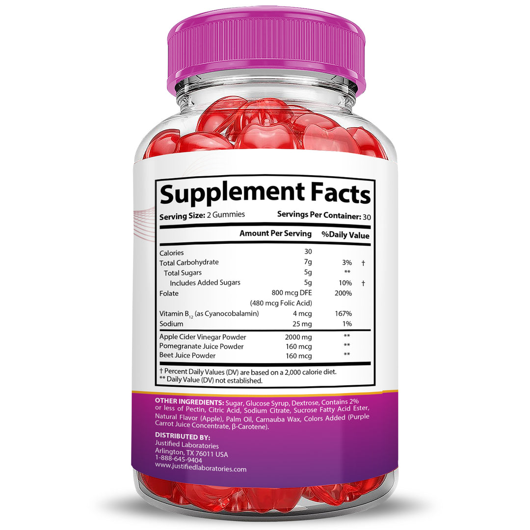 Supplement  Facts of Ripped Results Keto ACV Gummies Extreme 2000mg