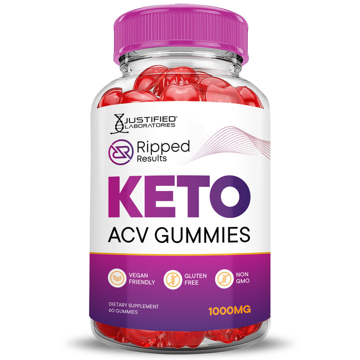 Front of Ripped Results Keto ACV Gummies 1000MG