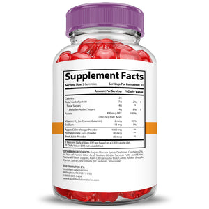 Supplement  Facts of Rapid Ripped Keto ACV Gummies 1000MG