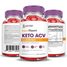 Cargar imagen en el visor de la Galería, 3 Sided of Bottle of Rapid Ripped Keto ACV Gummies 1000MG