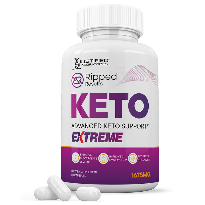 1 bottle of Ripped Results Keto ACV Extreme Pills 1675MG