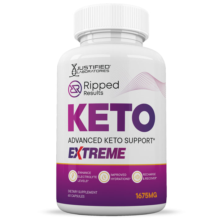 Front of Ripped Results Keto ACV Extreme Pills 1675MG