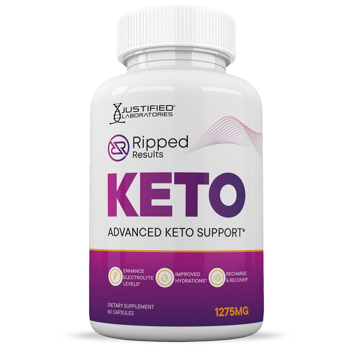 Front of Ripped Results Keto ACV Pills 1275MG