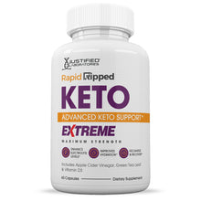 Carica l&#39;immagine nel visualizzatore di Gallery, Front of Rapid Ripped Keto ACV Extreme Pills 1675MG