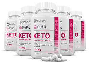 5 bottles of ReFit Keto ACV Pills 1275MG