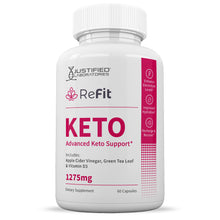 Cargar imagen en el visor de la Galería, Front facing image of ReFit Keto ACV Pills 1275MG