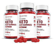 Load image into Gallery viewer, 3 bottles of 2 x Stronger Slim DNA Keto ACV Gummies Extreme 2000mg