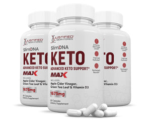 3 bottles of Slim DNA Keto ACV Max Pills 1675MG