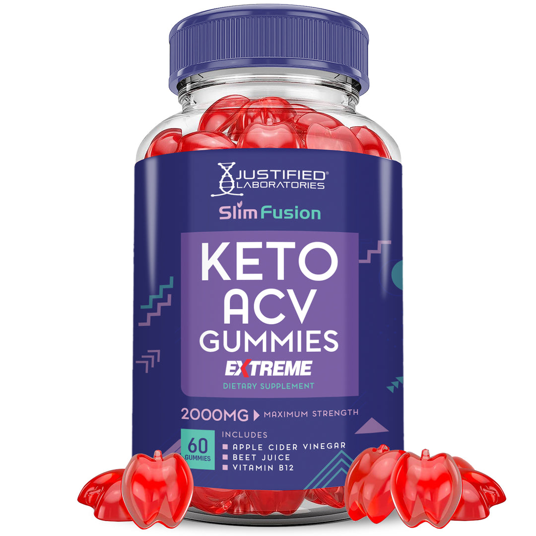 2 x Stronger Slim Fusion Keto ACV Gummies Extreme 2000mg