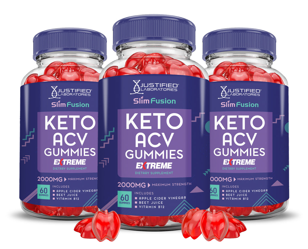 2 x Stronger Slim Fusion Keto ACV Gummies Extreme 2000mg