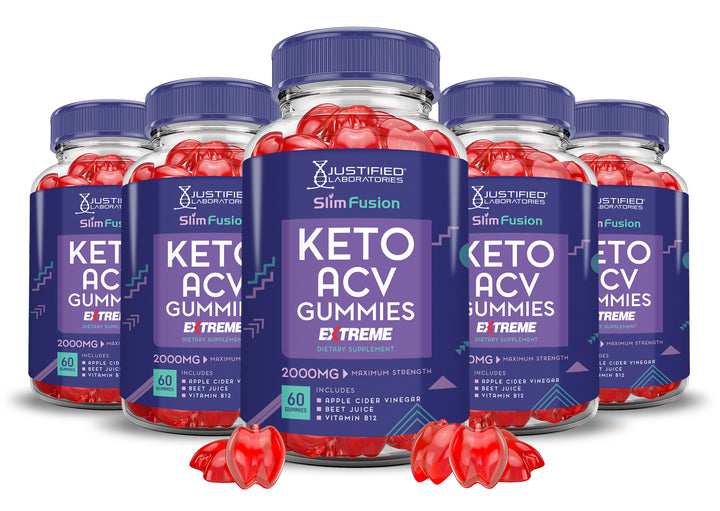 2 x Stronger Slim Fusion Keto ACV Gummies Extreme 2000mg