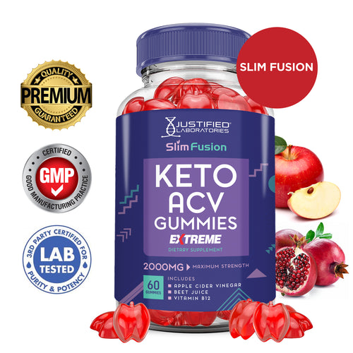 2 x Stronger Slim Fusion Keto ACV Gummies Extreme 2000mg