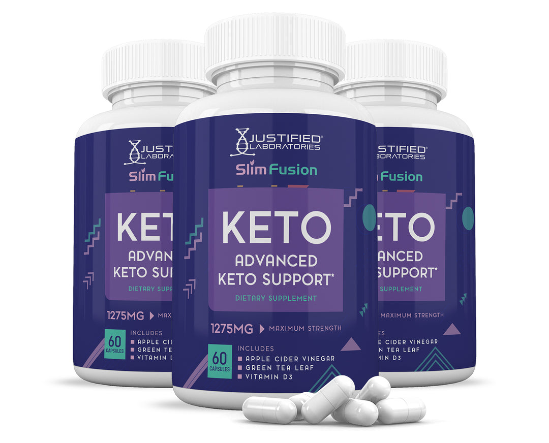 3 bottles of Slim Fusion Keto ACV Pills 1275MG