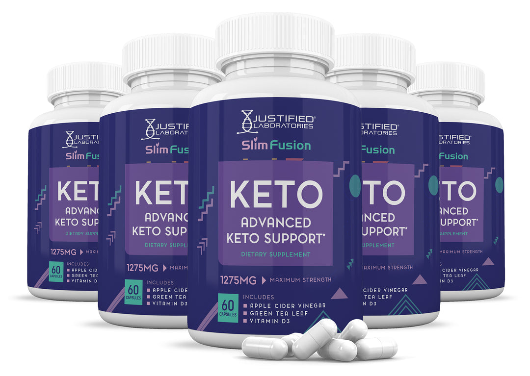 5 bottles of Slim Fusion Keto ACV Pills 1275MG