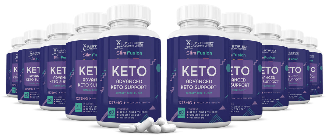 10 bottles of Slim Fusion Keto ACV Pills 1275MG