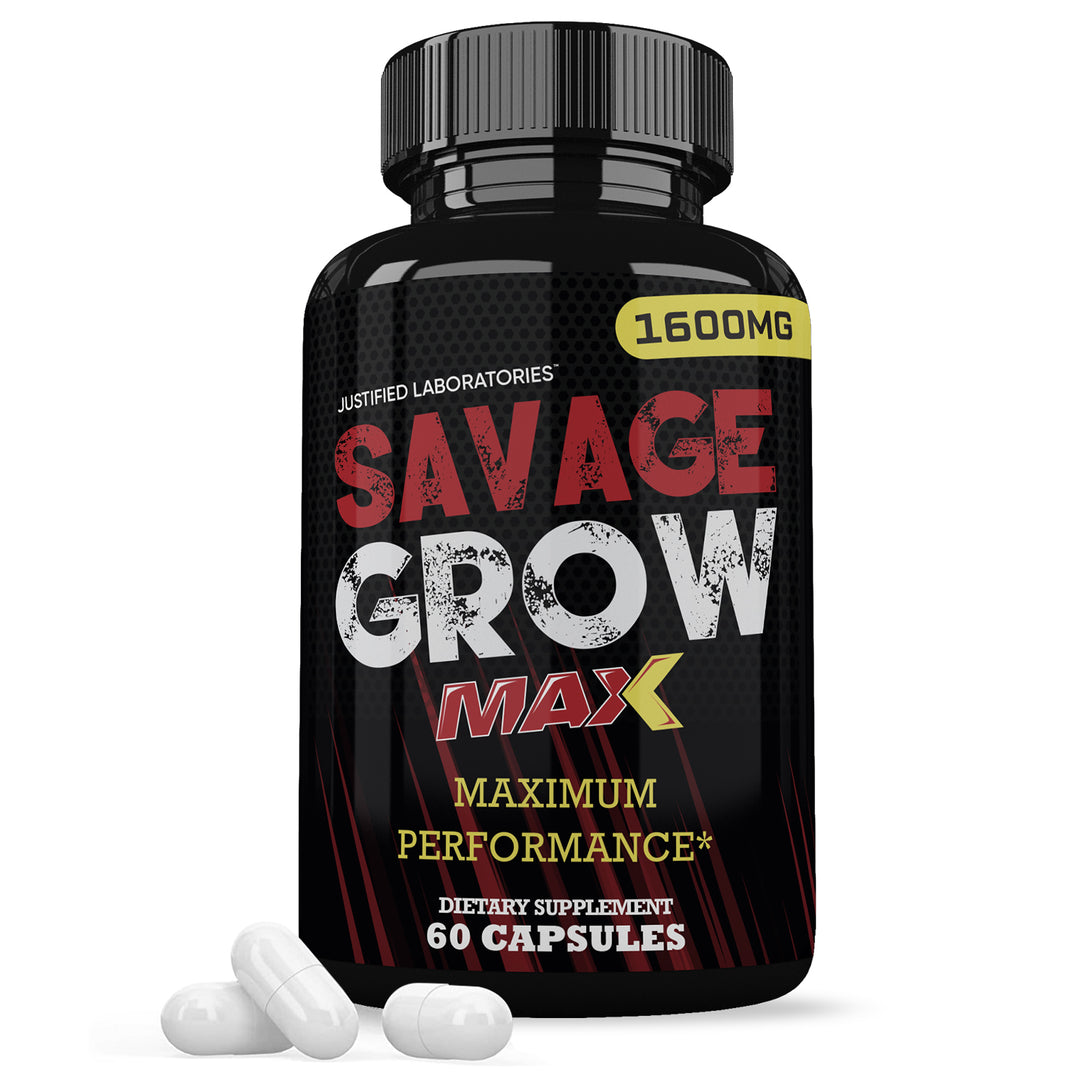 1 bottle of Savage Grow Max Men’s Health Supplement 1600mg