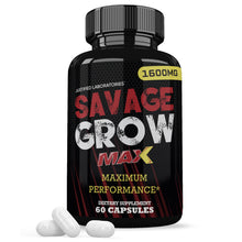 Charger l&#39;image dans la galerie, 1 bottle of Savage Grow Max Men’s Health Supplement 1600mg