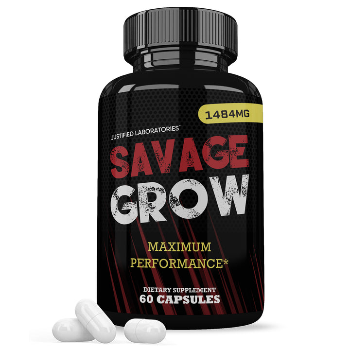 1 bottle of Savage Grow Men’s Health Supplement 1484mg