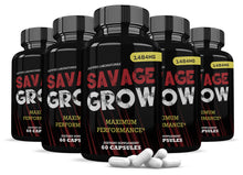 Load image into Gallery viewer, 5 bottles of Savage Grow Men’s Health Supplement 1484mg