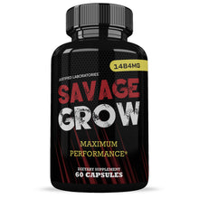Load image into Gallery viewer, 1 bottle of Savage Grow Men’s Health Supplement 1484mg
