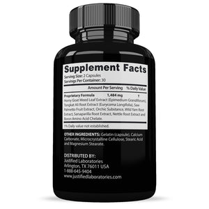 Supplement  Facts of Savage Grow Men’s Health Supplement 1484mg