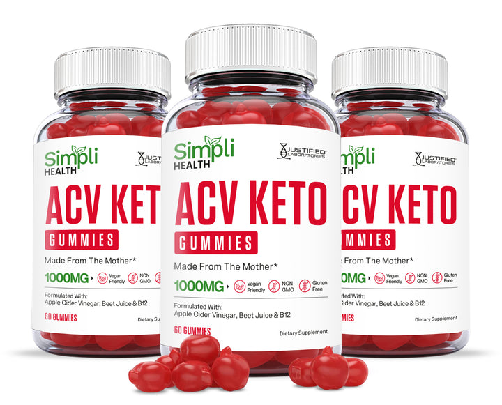 3 bottles Simpli Health Keto ACV Gummies