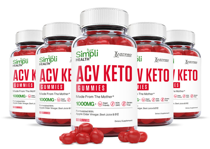 5 bottles Simpli Health Keto ACV Gummies